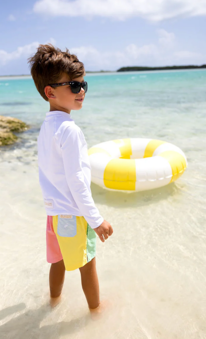 Walker's Wave Spotter Swim Shirt (UPF 35+)- Worth Avenue White