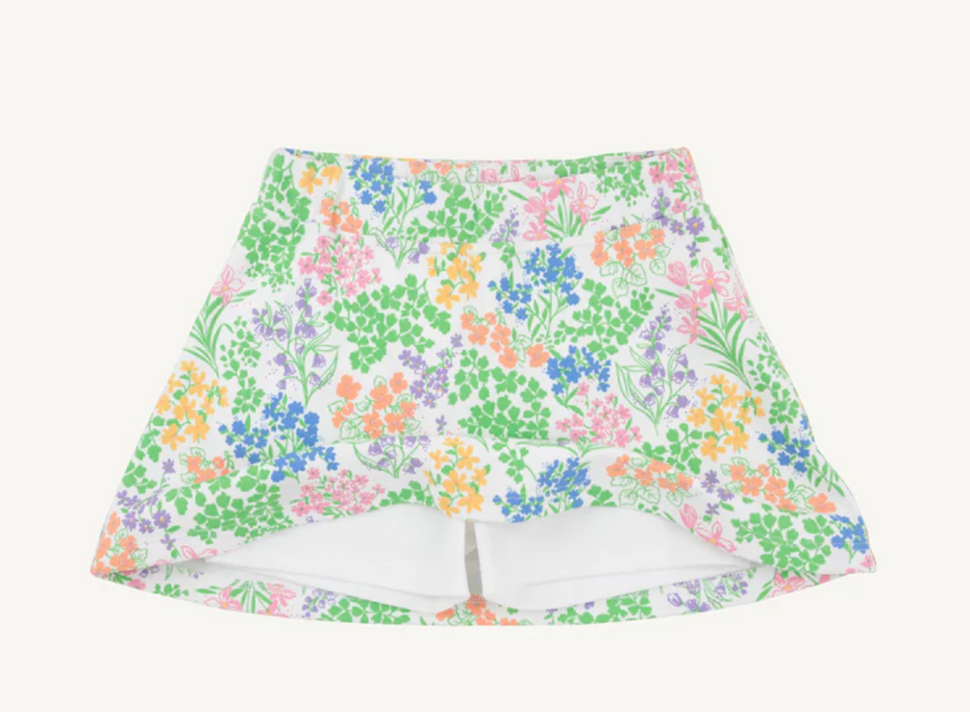 Searcy Skort- Gaston Street Garden with Worth Avenue White