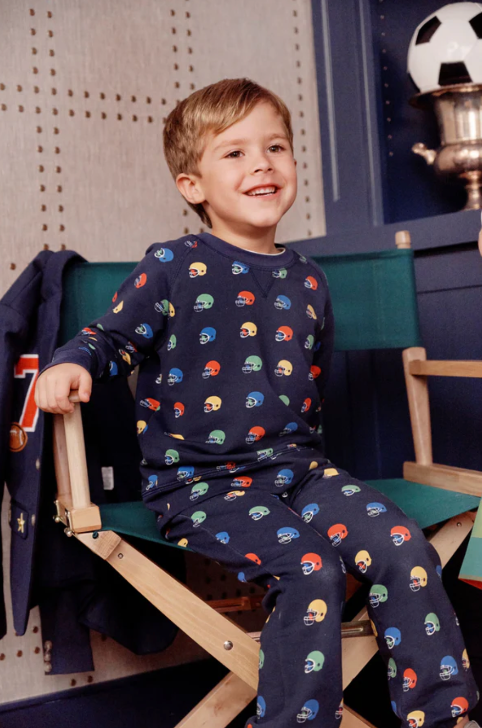 Cassidy Comfy Crewneck - Boys - French Terry - Hut!/Nantucket Navy