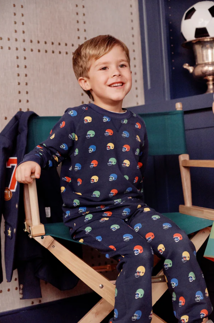 Cassidy Comfy Crewneck - Boys - French Terry - Hut!/Nantucket Navy