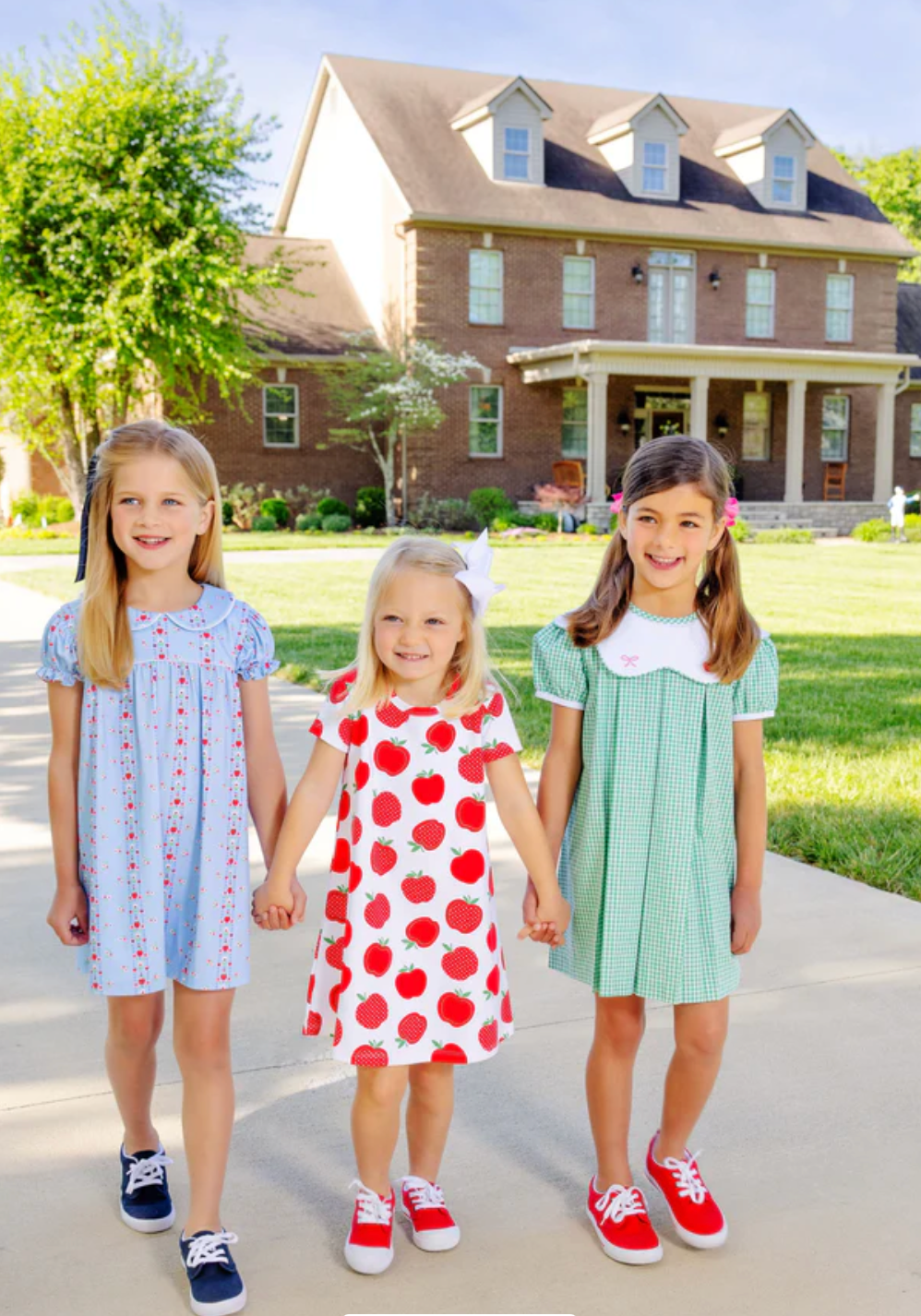 Polly Play Dress- Short Sleeve- Heavy Weight Ardsley Park Apple