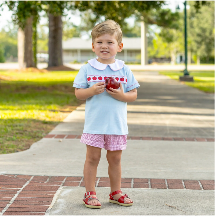 Apple Ribbon Banded Short Set