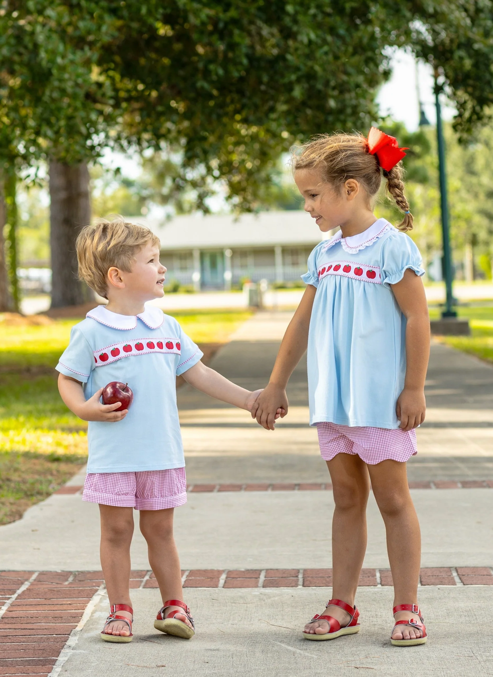 Apple Ribbon Short Set
