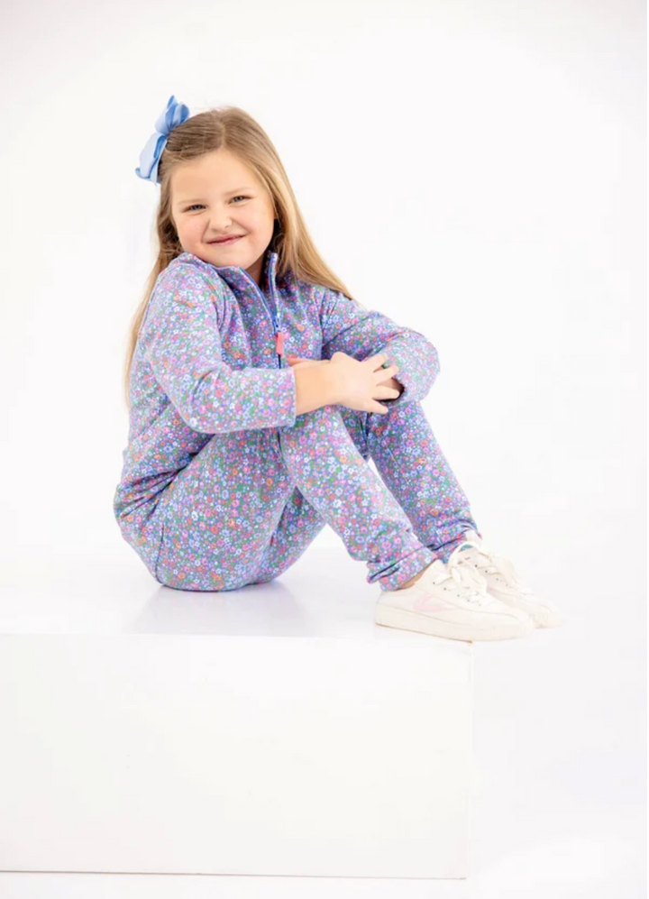 Mitzy Sue Slacks- Mountain Brook Mini Floral (Parrot Cay Coral)