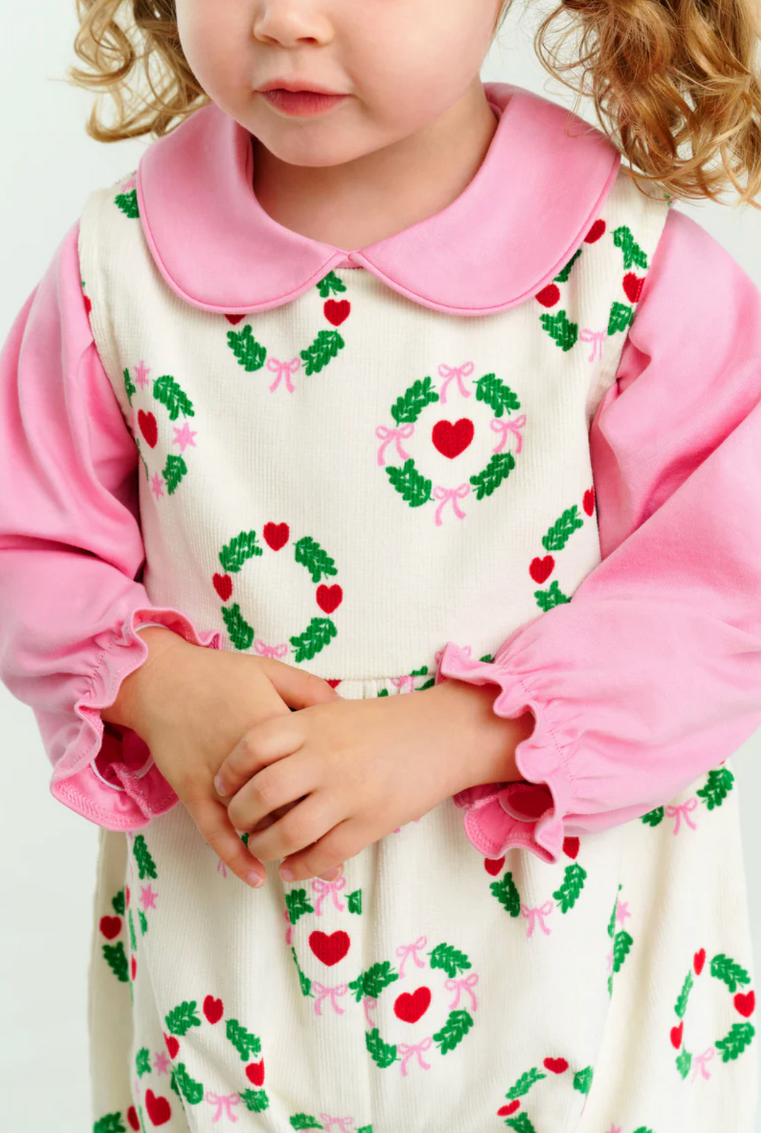 Maude's Peter Pan Collar Shirt (Long Sleeve Pima)- Hamptons Hot Pink