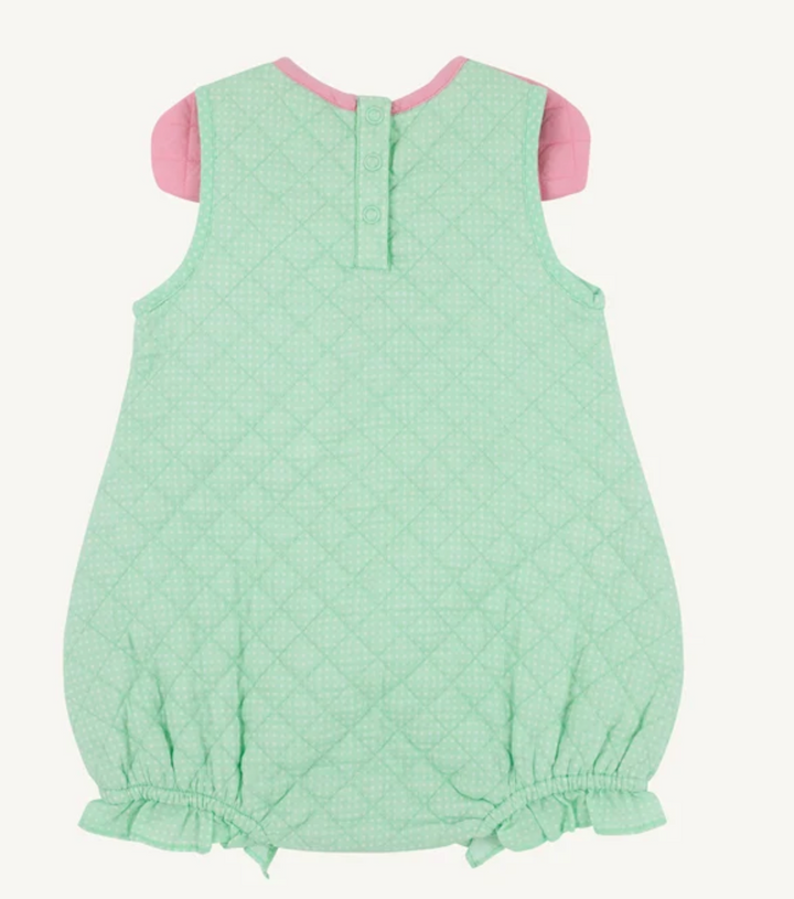 Happy Halloween Flower (Infant)- Grace Bay Green Microdot with Hamptons Hot Pink