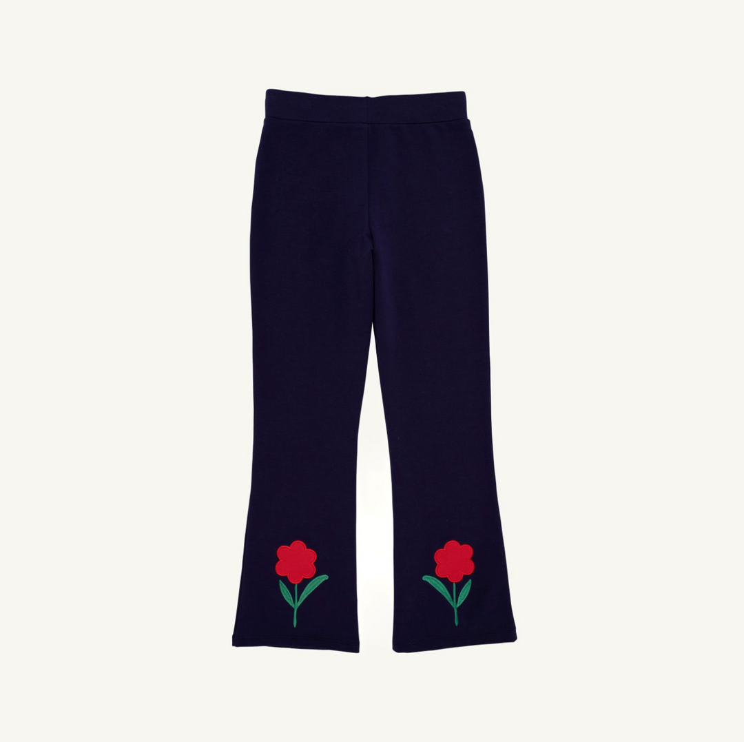 Patty Pants- Heavy Weight Knit-Nantucket Navy/Richmond Red/Flower