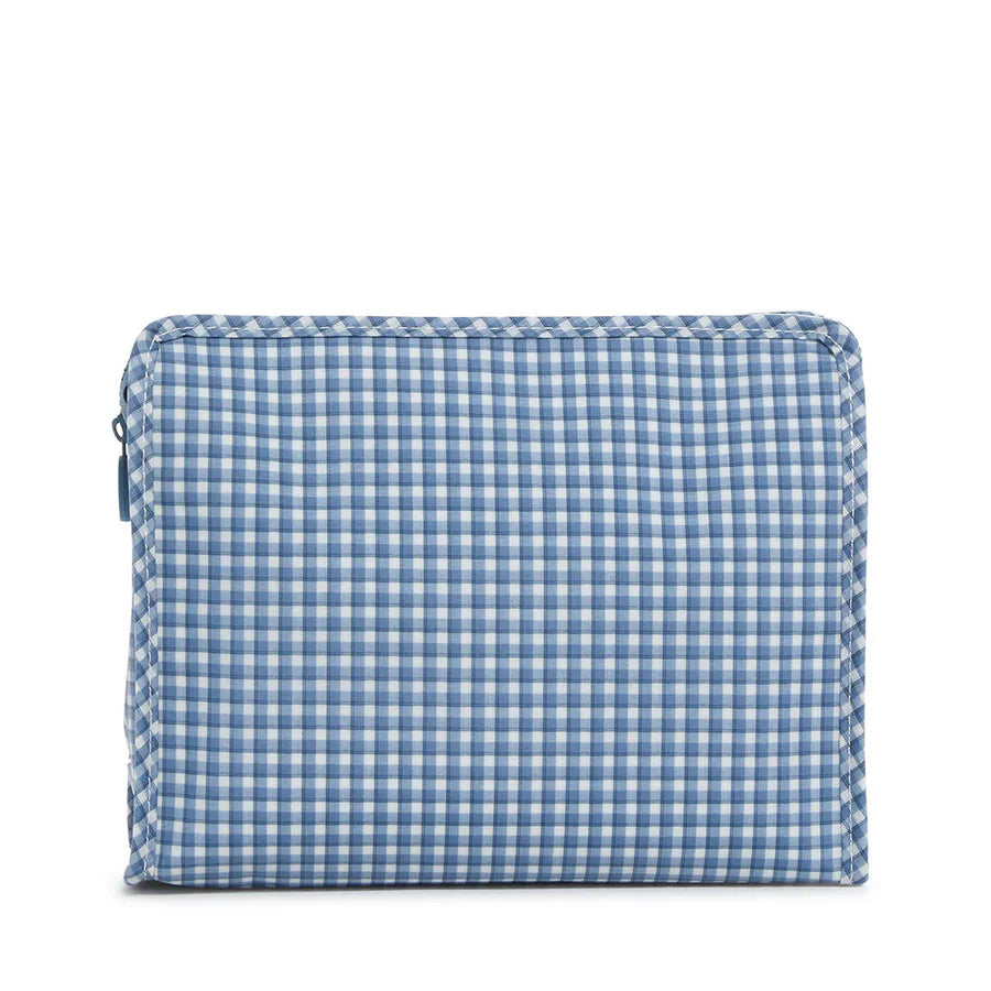 Roadie Zip Pouch- Rodeo Check Indigo