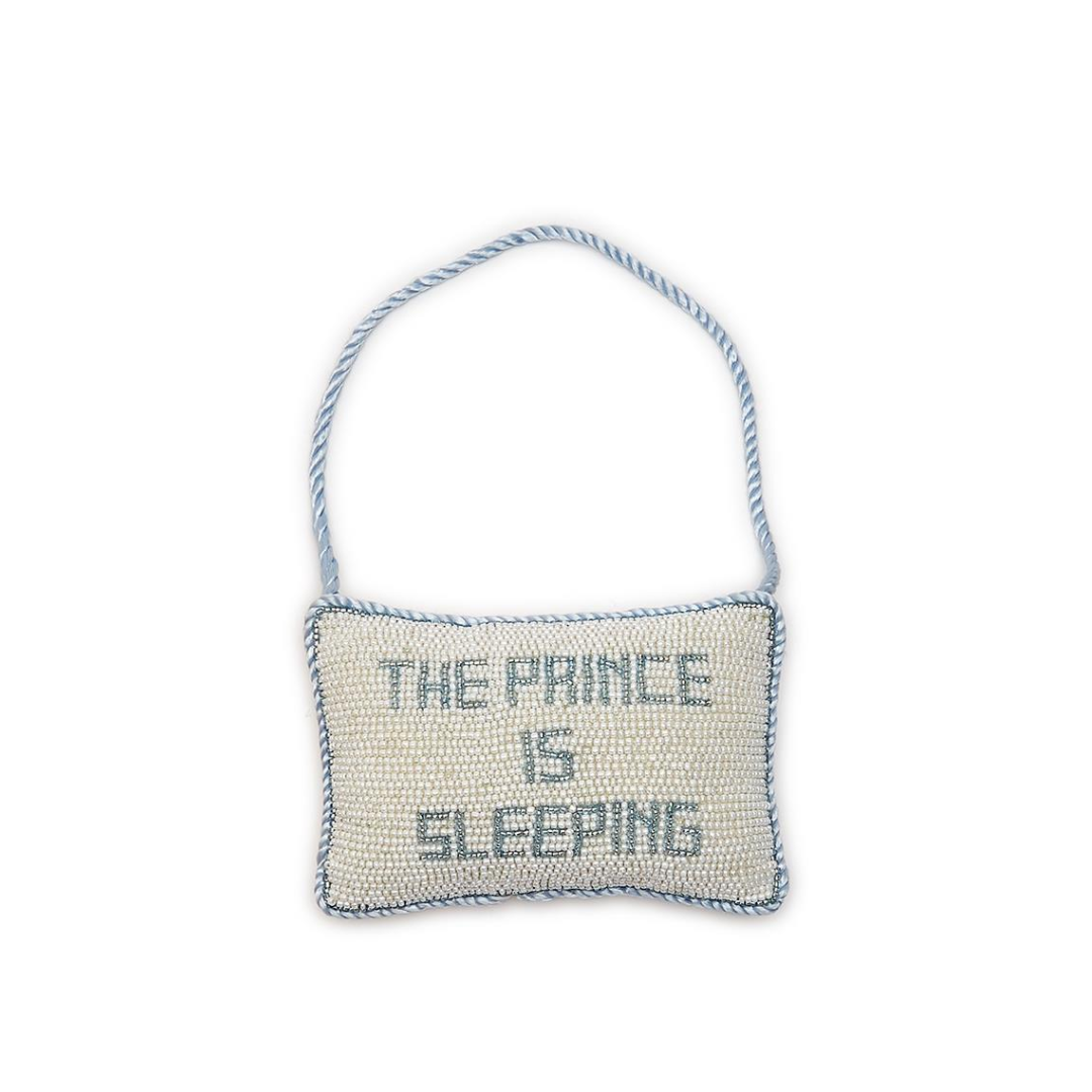 The Prince is Sleeping Hand-Beaded Pillow Door Hanger