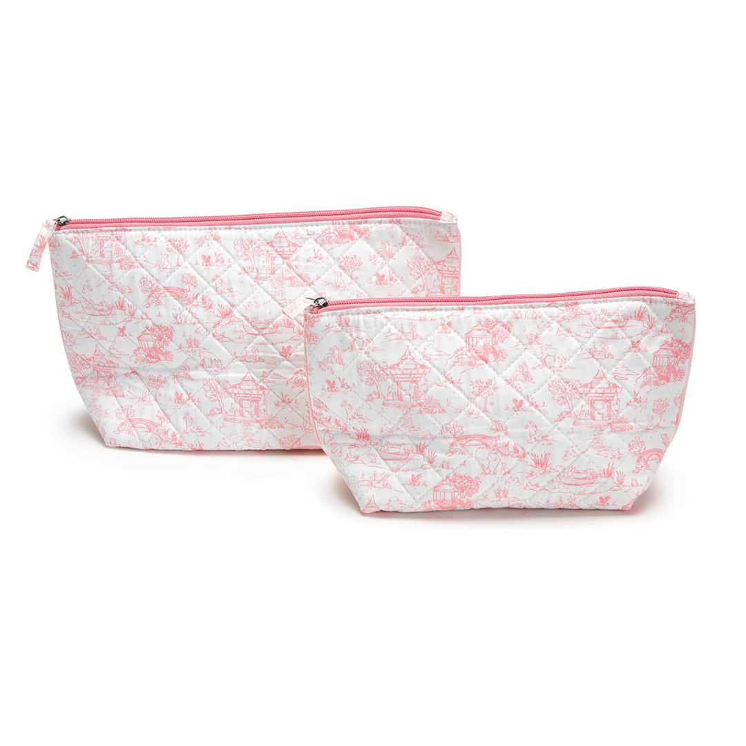 Animal Toile Quilted Multipurpose Pouches- Set of 2