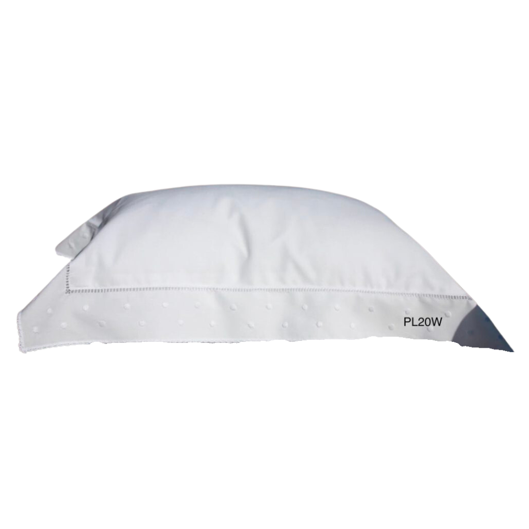 Picot Polka Dot Boudoir Pillow Cover- WHITE