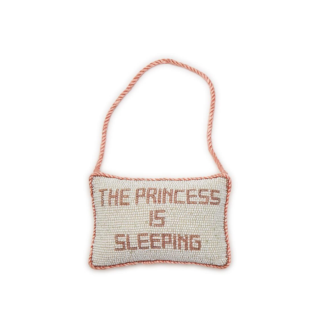 The Princess is Sleeping Hand-Beaded Pillow Door Hanger