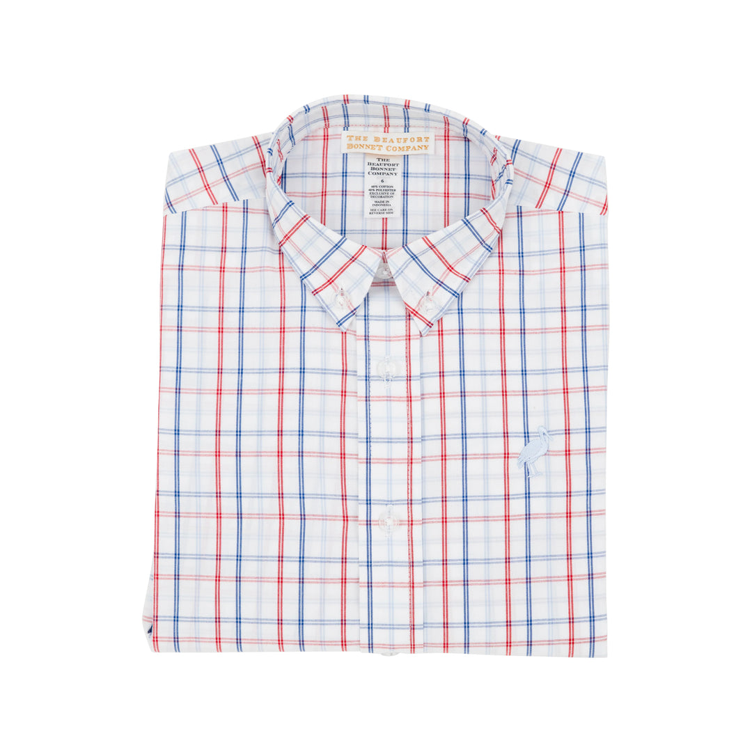 Dean's List Dress Shirt- Whitehall Windowpane/Buckhead Blue