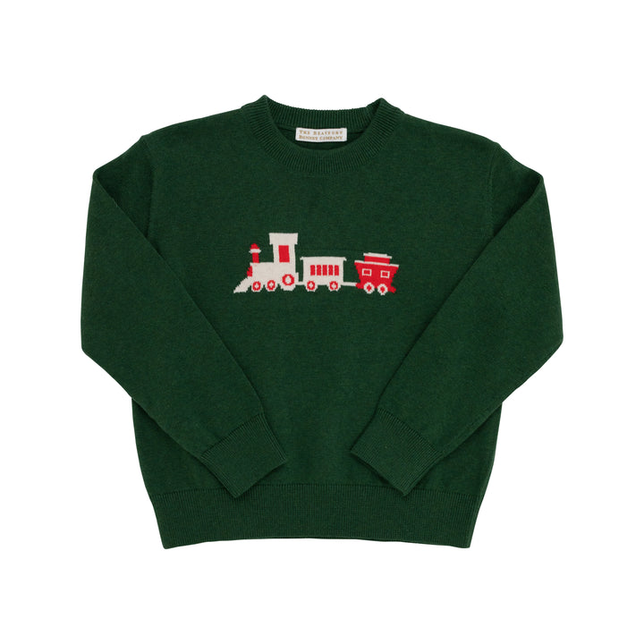 Isaacs Intarsia Sweater- Grier Green Train