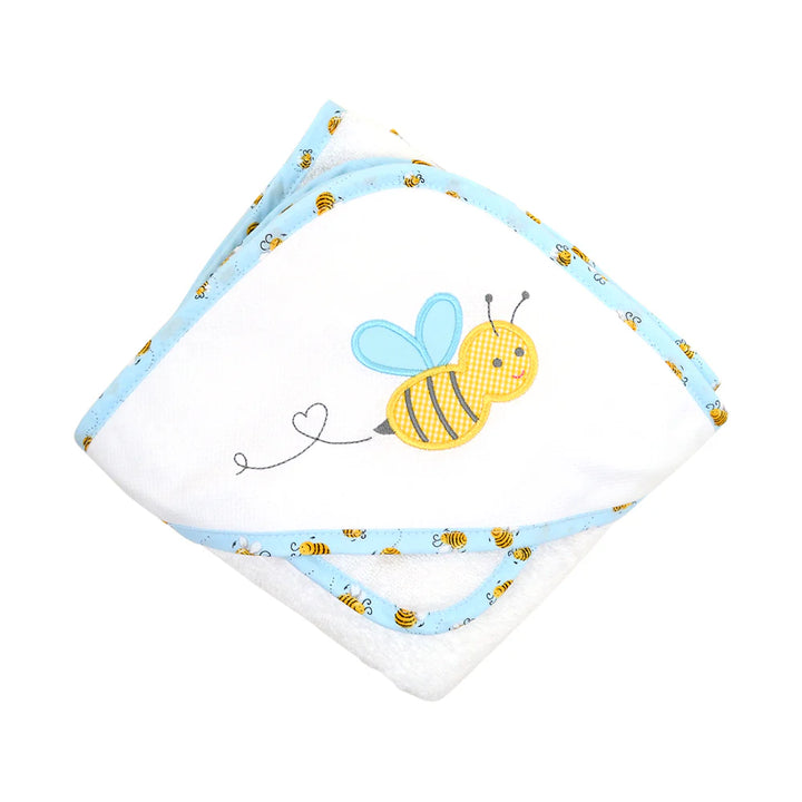 Bumble Bee Hooded Towel Set, Pink or Blue