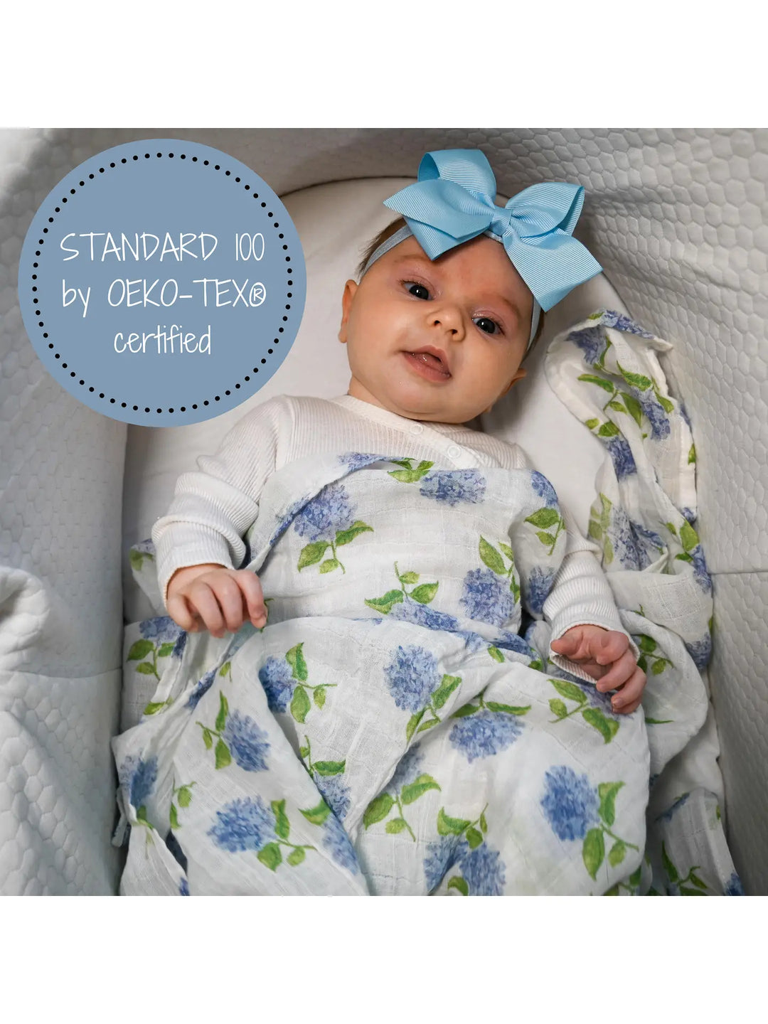 You Had Me At hydrangea Baby Swaddle Blanket