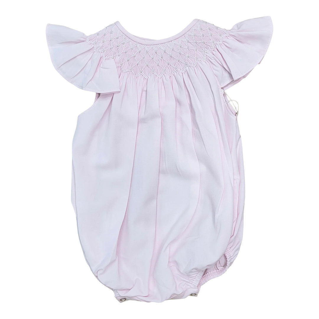 Catherine Pearl Pink Smocked Bubble