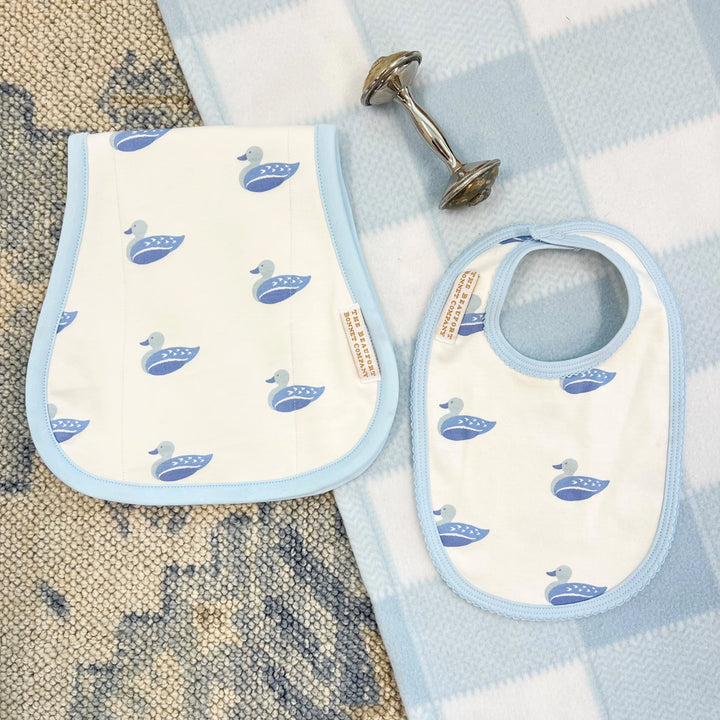 Burp Me Bib- Merrimack Quack Quack/Buckhead Blue