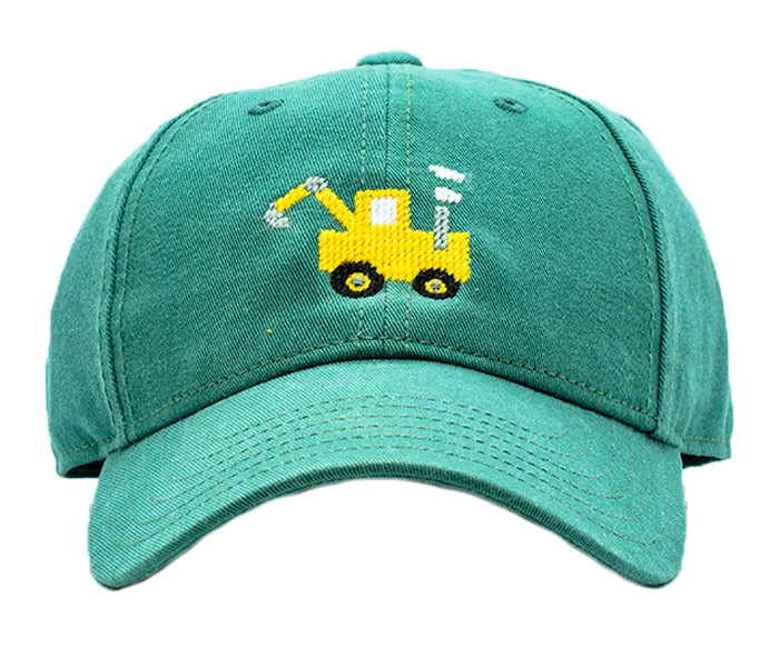 Kids Excavator Baseball Hat- Green