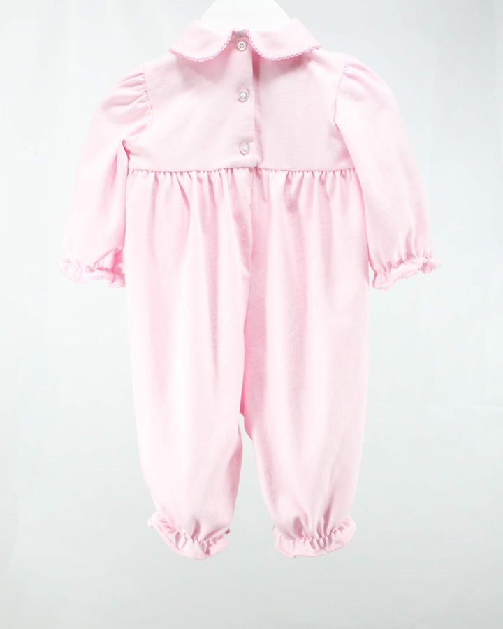 Pink and White Goemetric Claire Romper
