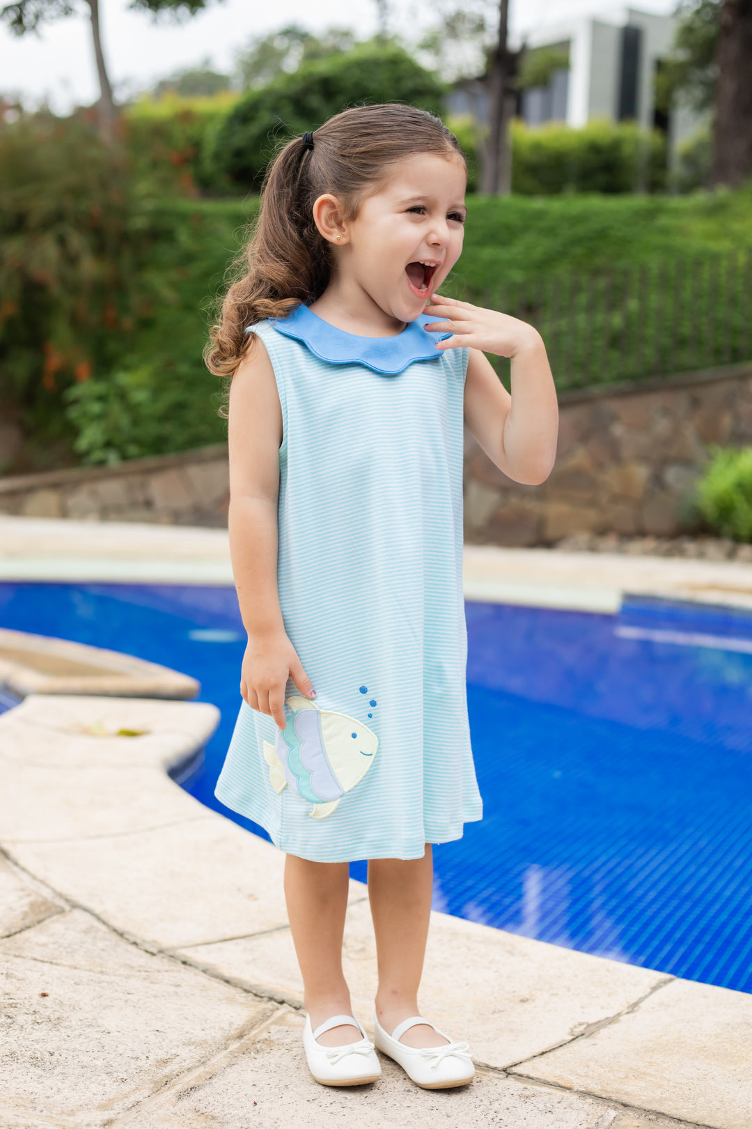 Fish Alice Dress, Mint Bitty Knit