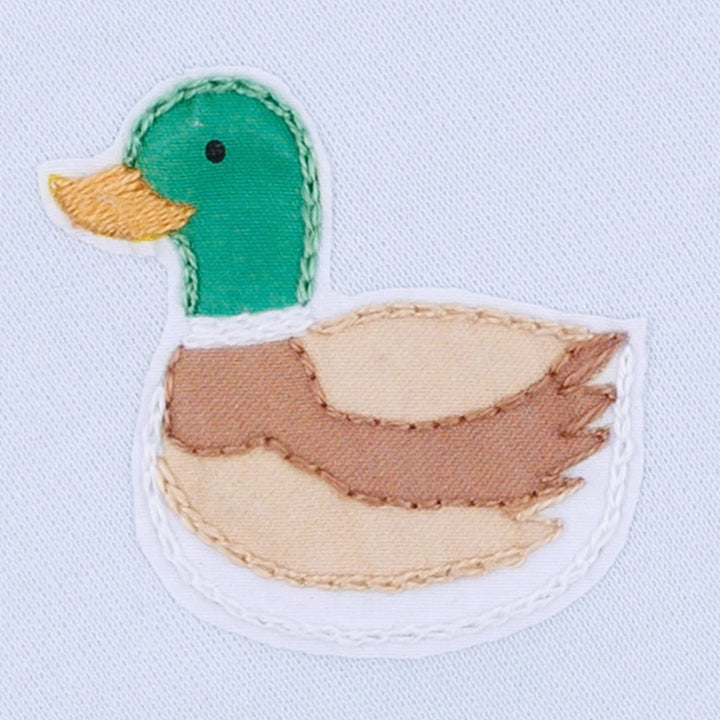 Mini Mallard Embroidered Converter- Light Blue