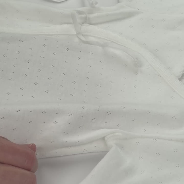 White Kimono Pointelle Set