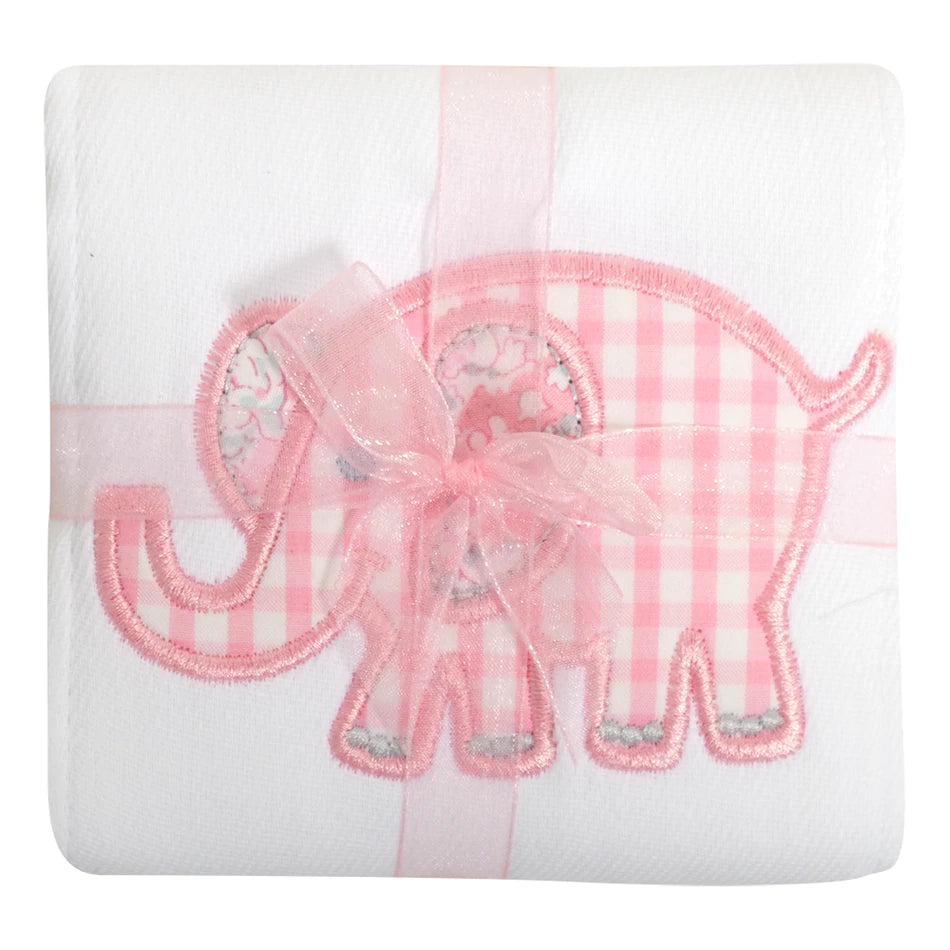 Pink Elephant Burp Cloth