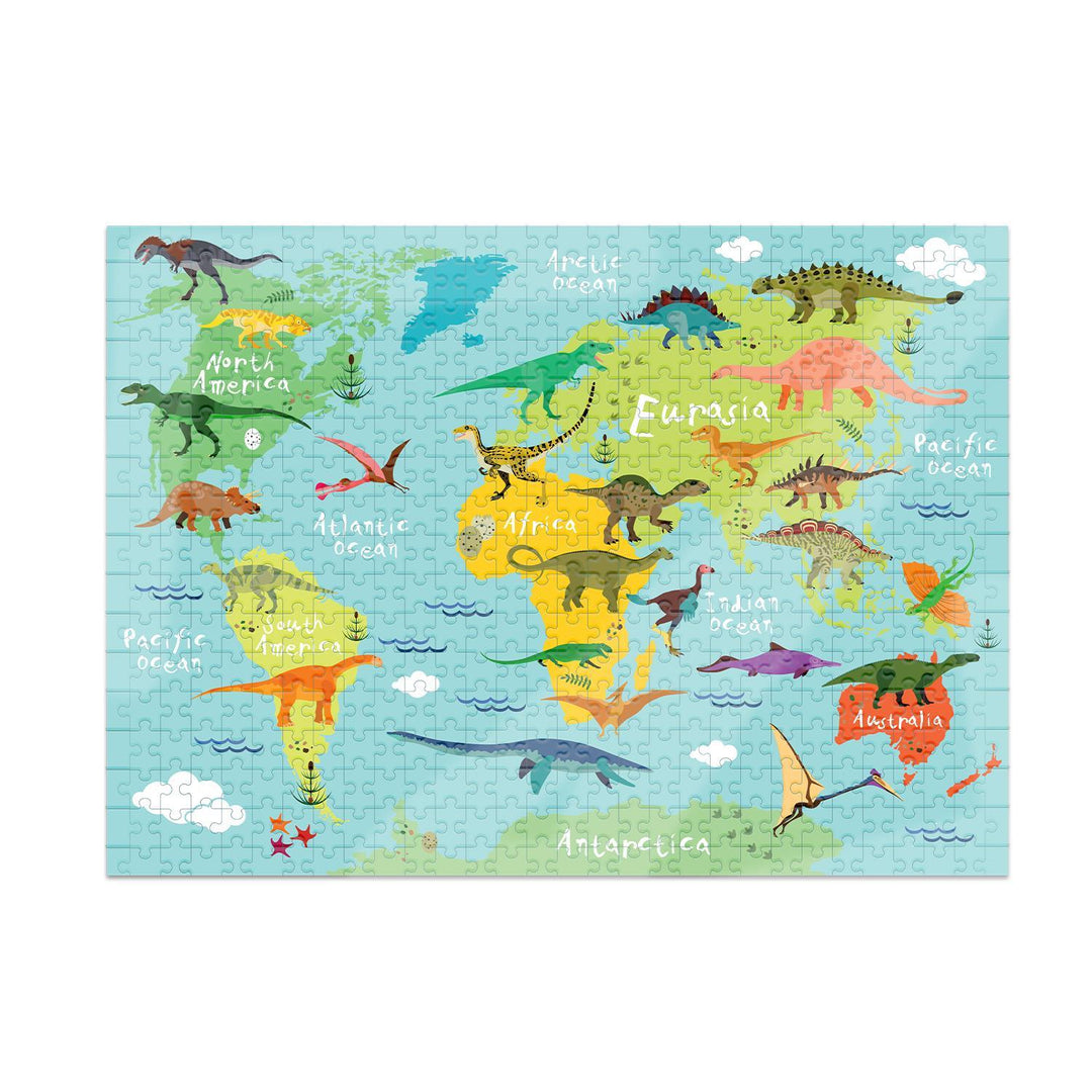 When Dinosaurs Roamed the Earth Puzzle with Color-In Poster