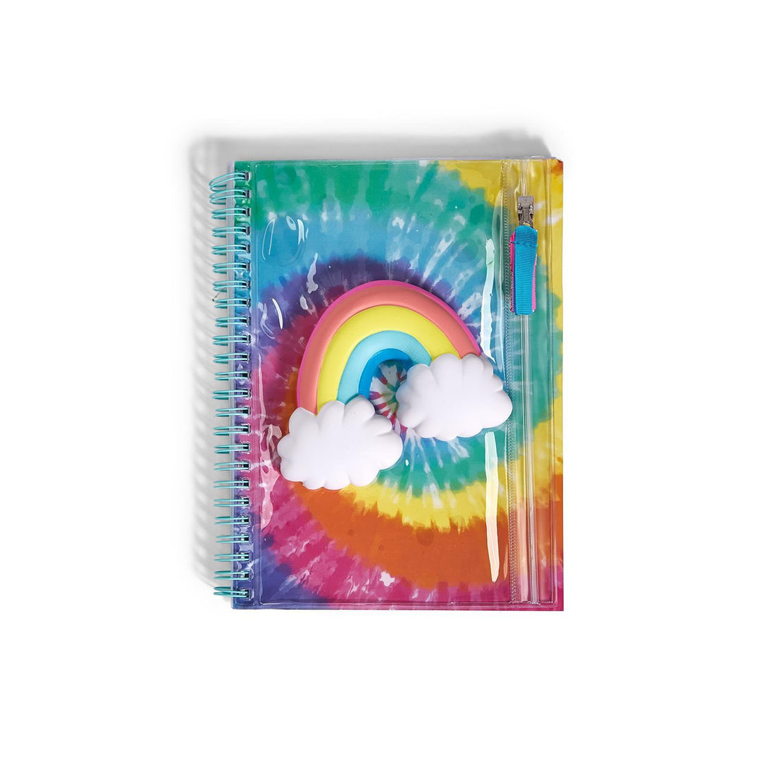 Rainbow Squishy Journal Notebook with Clear Pouch