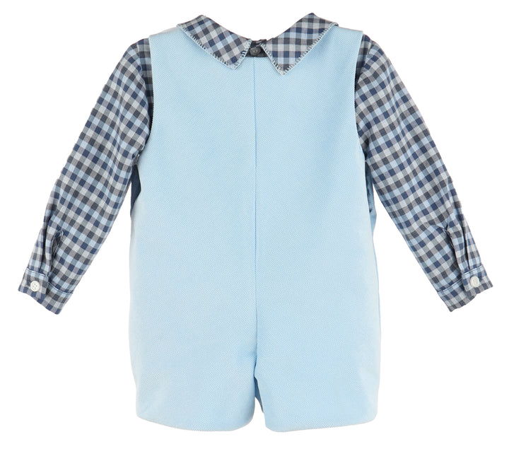 Blue Longall with Check Shirt