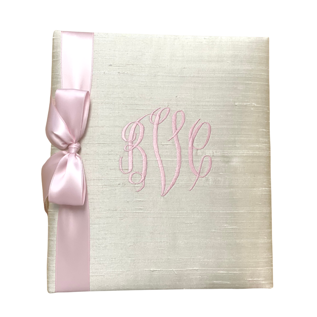 Customizable Baby Book with Satin Bow