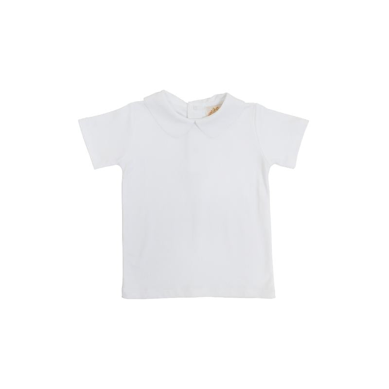 Peter Pan Short Sleeve Shirt - Worth Avenue White