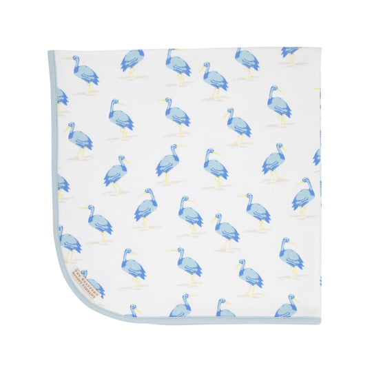 Baby Buggy Blanket- Seaside Stork Buckhead Blue