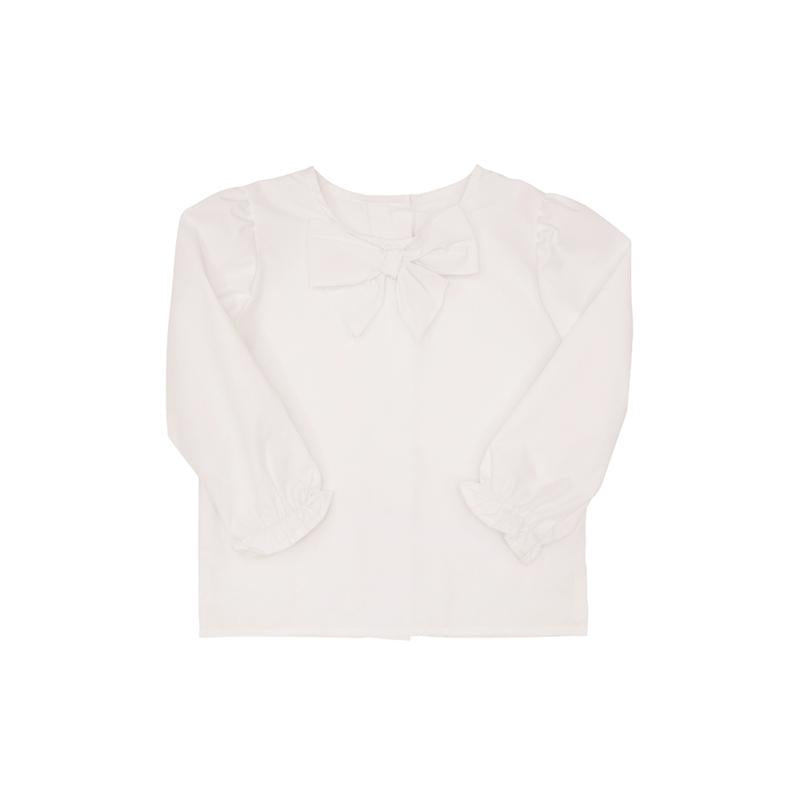Beatrice Bow Blouse - Worth Avenue White