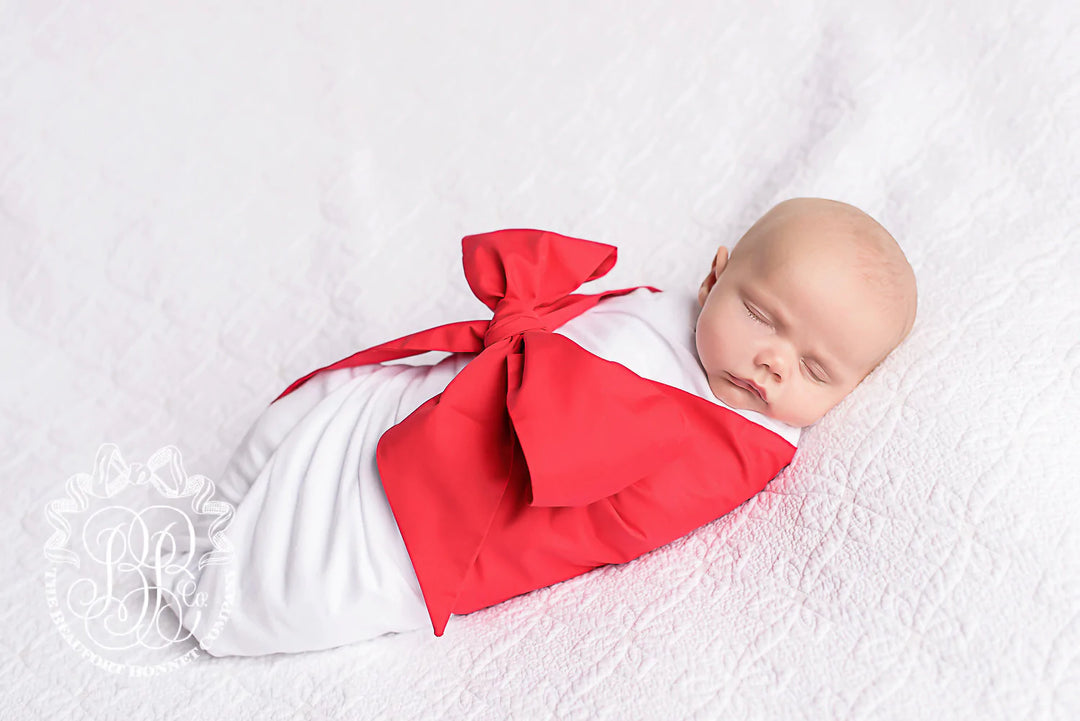 Bow Swaddle - Richmond Red