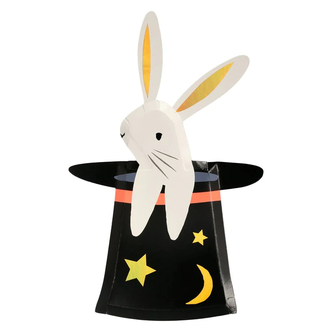 Bunny In Hat Magician Shaped Plates