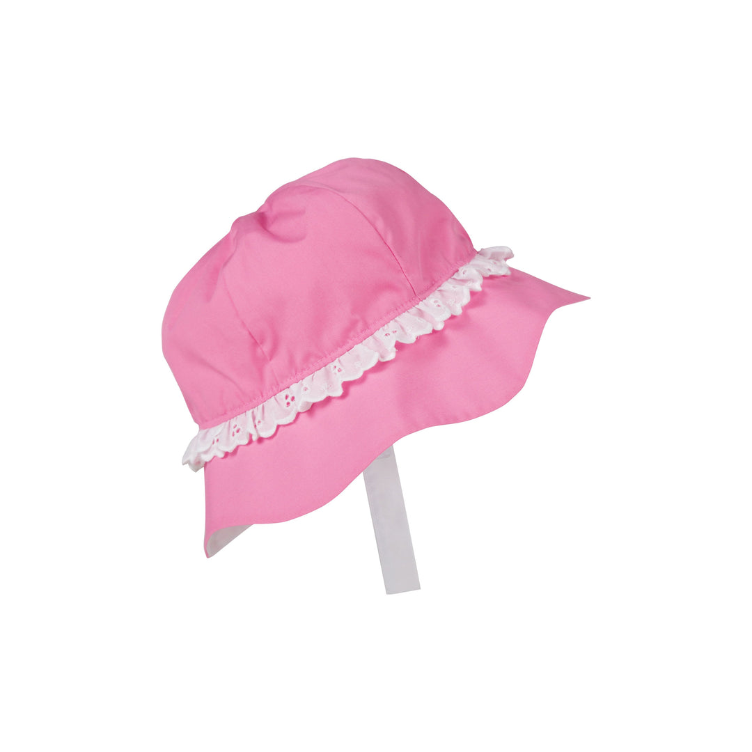 Hartley Hat - Hamptons Hot Pink & Worth Avenue White Eyelet