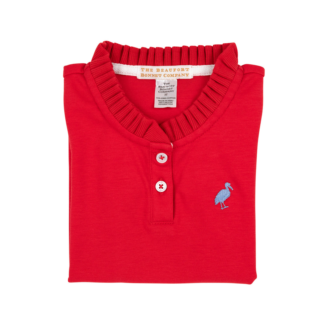 Little Miss Prim and Proper Polo - Richmond Red
