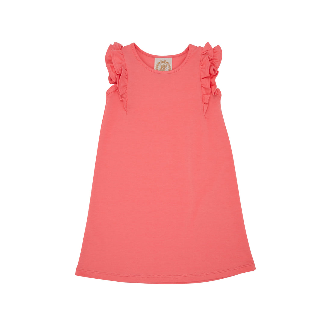 Ruehling Ruffle Dress- Parrot  Cay Coral