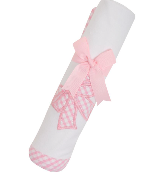 Pink Bow Swaddle Blanket