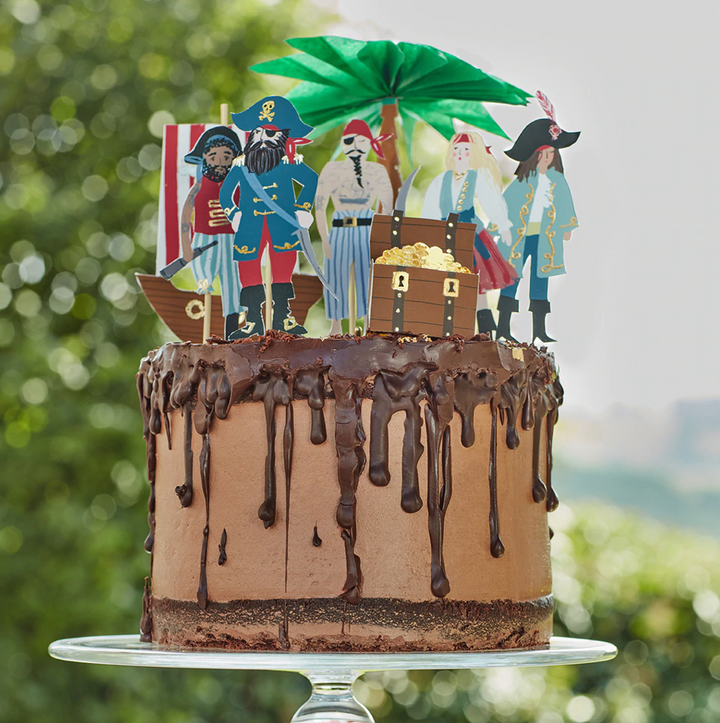 Pirates and Palm Tree Cake Toppers