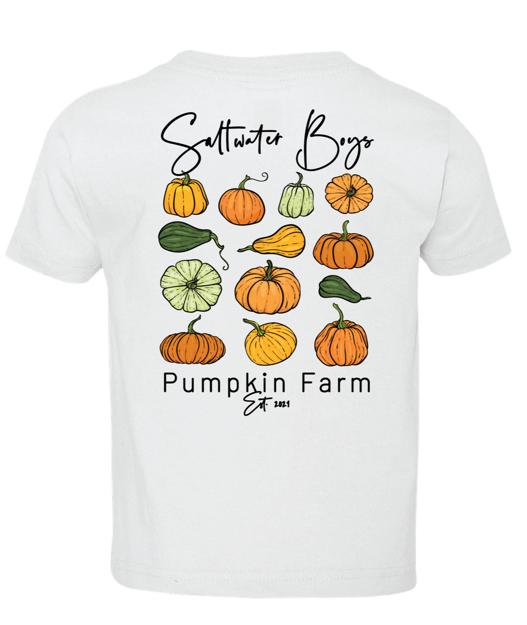 Pumpkin Short Sleeve Tee- White