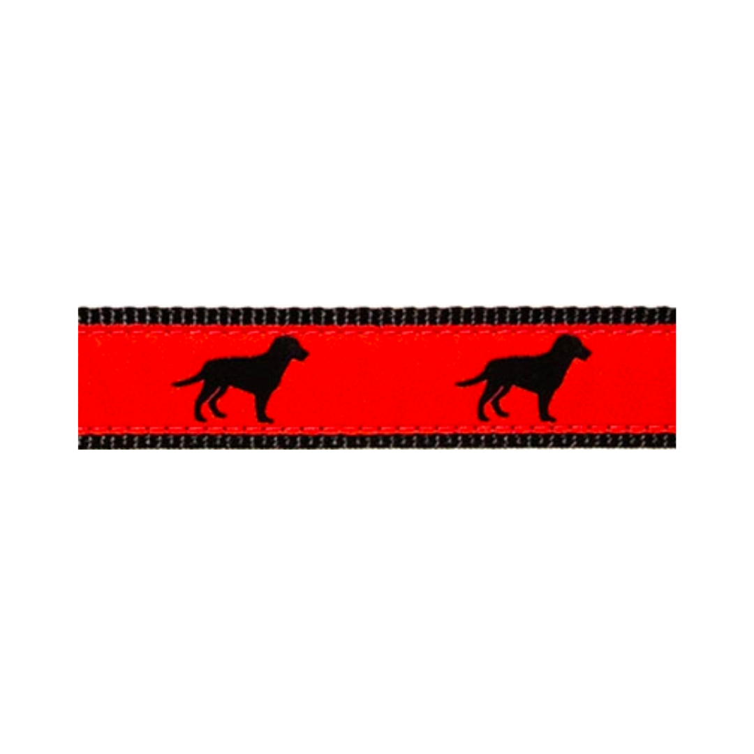 Black Dog on Red/Black Belt