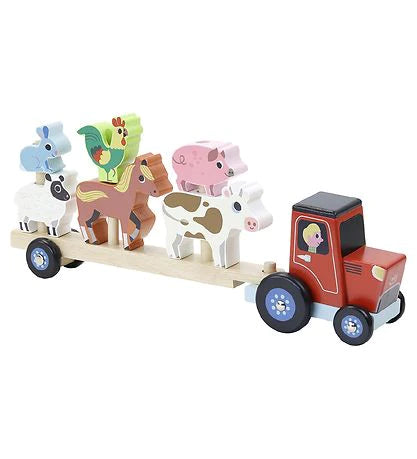 Tractor & Trailer with Animals Stacking Game