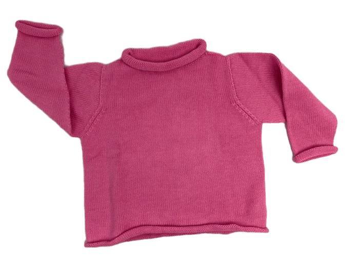 Jersey Rollneck Sweater - Fuschia