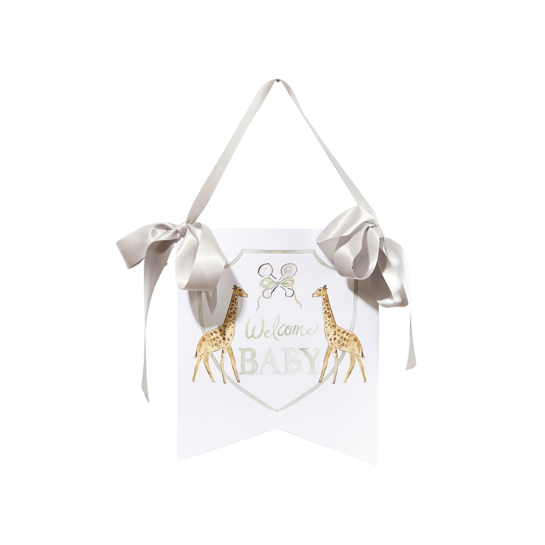 "Welcome Baby" Giraffe Hanger