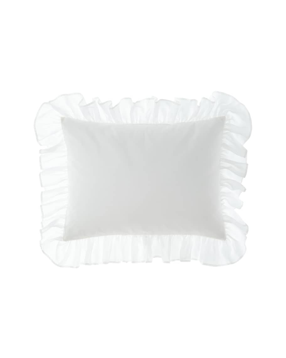 White Ruffle Pillow