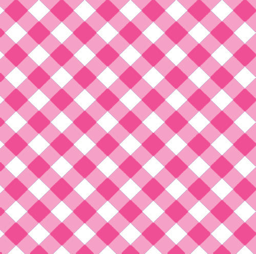 Gingham Check Hot Pink Gift Wrap