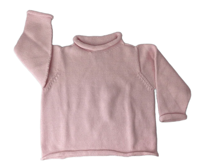 Jersey Rollneck Sweater - Pink